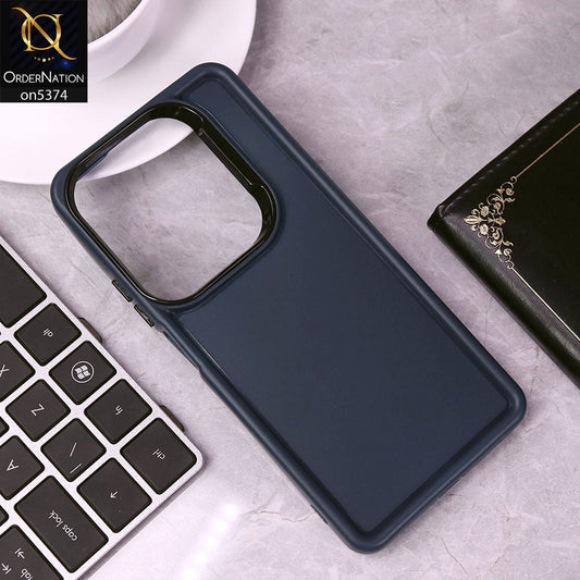 Infinix Hot 40 Pro Cover - Blue - Four Sided Airbag Bumper Shockproof Soft Case