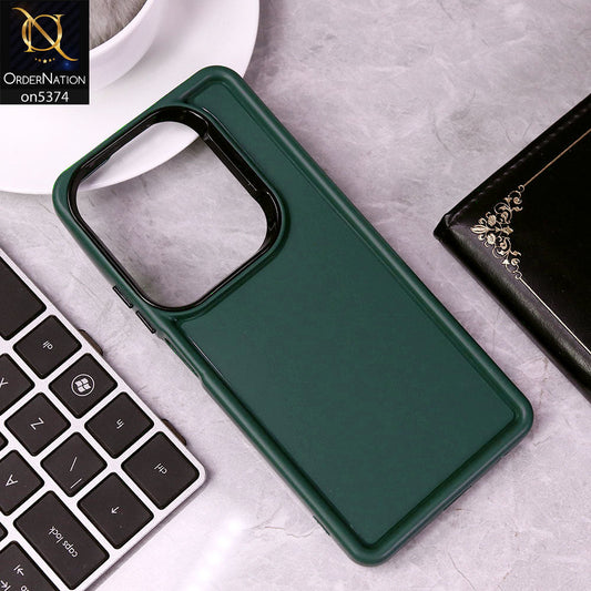 Infinix Hot 40 Pro Cover - Green - Four Sided Airbag Bumper Shockproof Soft Case