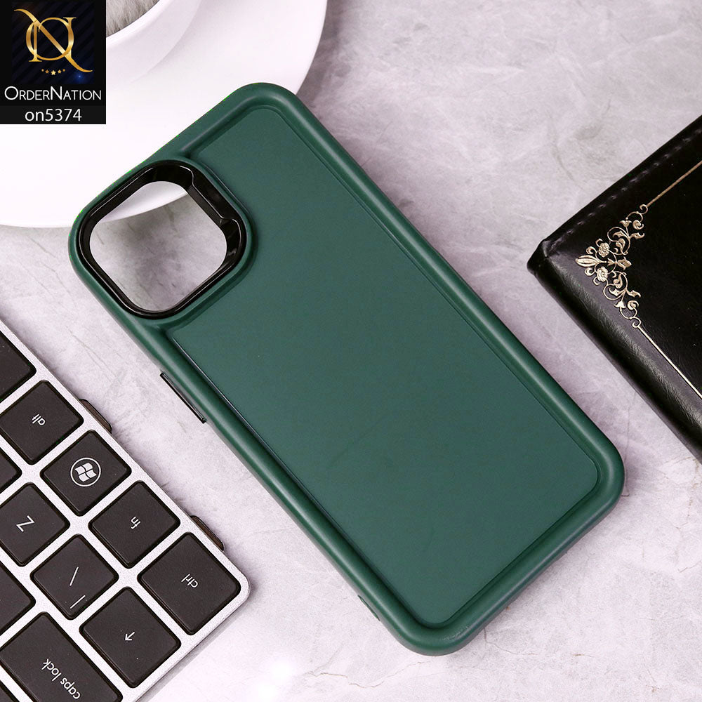 iPhone 13 Cover - Green - Four Sided Airbag Bumper Shockproof Soft Case