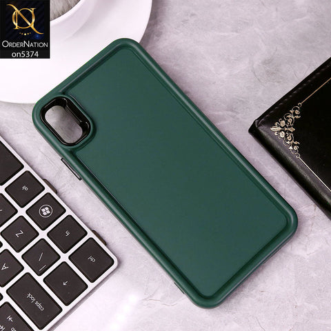iPhone XS Max Cover - Green - Four Sided Airbag Bumper Shockproof Soft Case