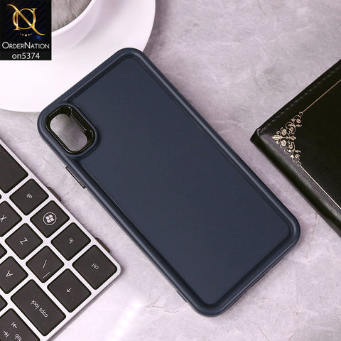 iPhone XS / X Cover - Blue - Four Sided Airbag Bumper Shockproof Soft Case