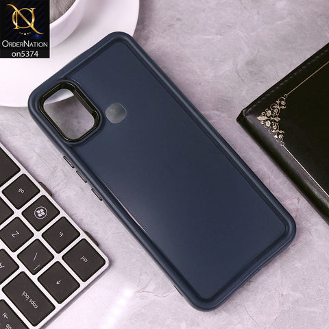 Oppo A15 Cover - Blue - Four Sided Airbag Bumper Shockproof Soft Case