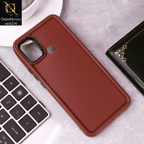 Oppo A15 Cover - Red - Four Sided Airbag Bumper Shockproof Soft Case