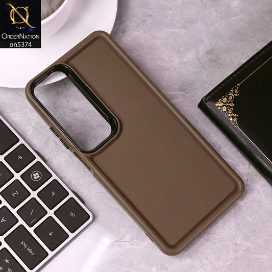 Oppo A60 Cover - Brown - Four Sided Airbag Bumper Shockproof Soft Case