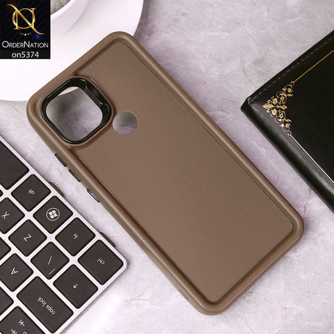 Xiaomi Redmi A1 Plus Cover - Brown - Four Sided Airbag Bumper Shockproof Soft Case