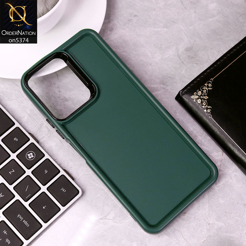 Xiaomi Redmi 12 Cover - Green - Four Sided Airbag Bumper Shockproof Soft Case