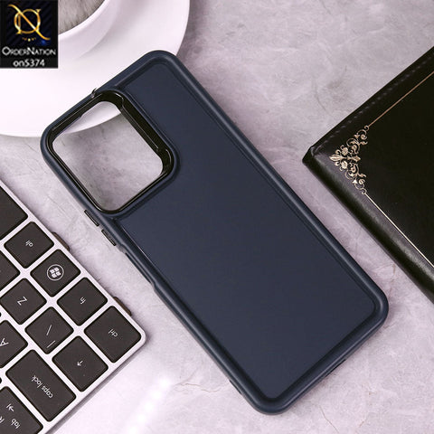 Xiaomi Poco C55 Cover - Blue - Four Sided Airbag Bumper Shockproof Soft Case