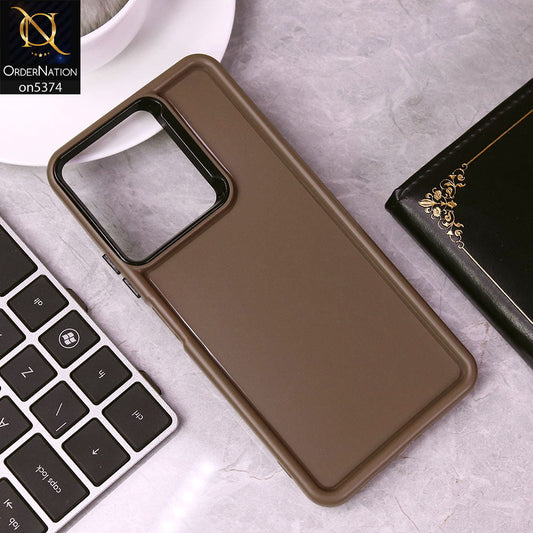 Xiaomi Poco C65 Cover - Brown - Four Sided Airbag Bumper Shockproof Soft Case