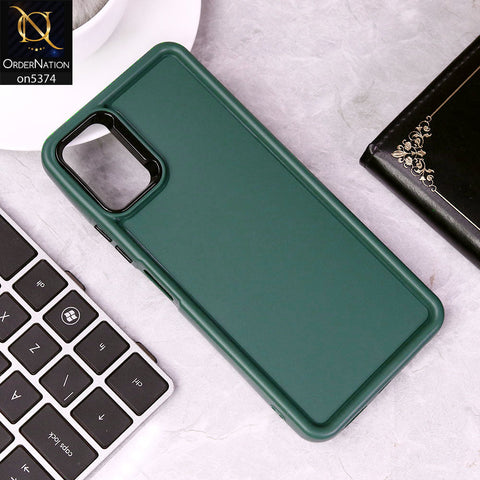 Samsung Galaxy A12 Cover - Green - Four Sided Airbag Bumper Shockproof Soft Case
