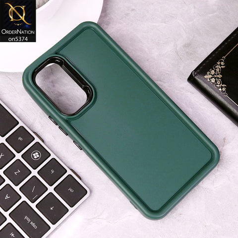 Samsung Galaxy A32 Cover - Green - Four Sided Airbag Bumper Shockproof Soft Case