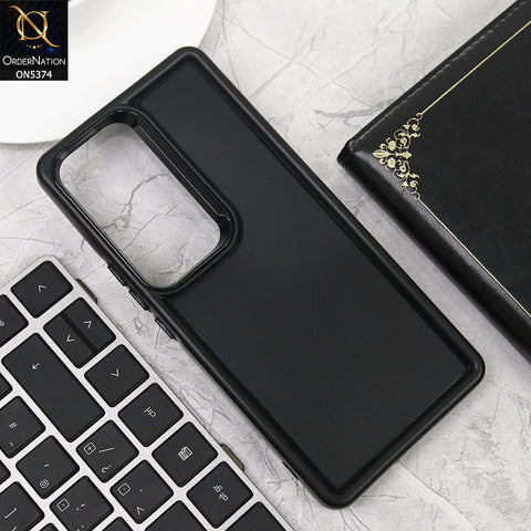 Vivo V30 Cover - Black - Four Sided Airbag Bumper Shockproof Soft Case