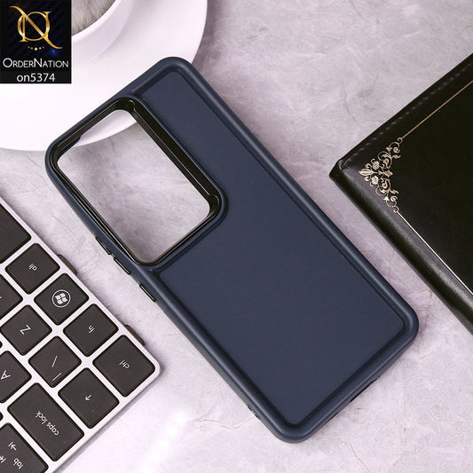 Vivo Y100 4G Cover - Blue - Four Sided Airbag Bumper Shockproof Soft Case