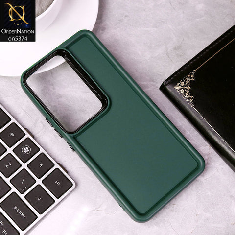 Vivo V30 Lite 4G Cover - Green - Four Sided Airbag Bumper Shockproof Soft Case