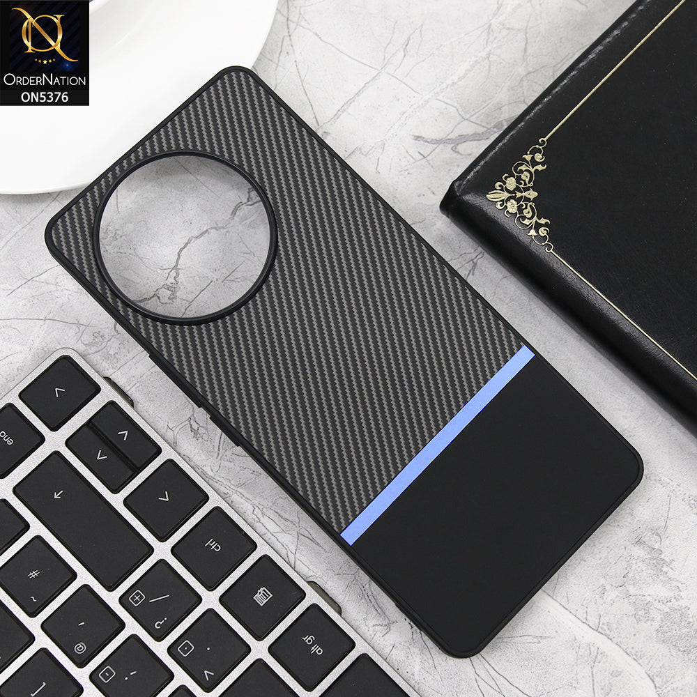 Vivo V30e Cover - Blue - Carbon Fiber Hard Slim Protective Back Cover