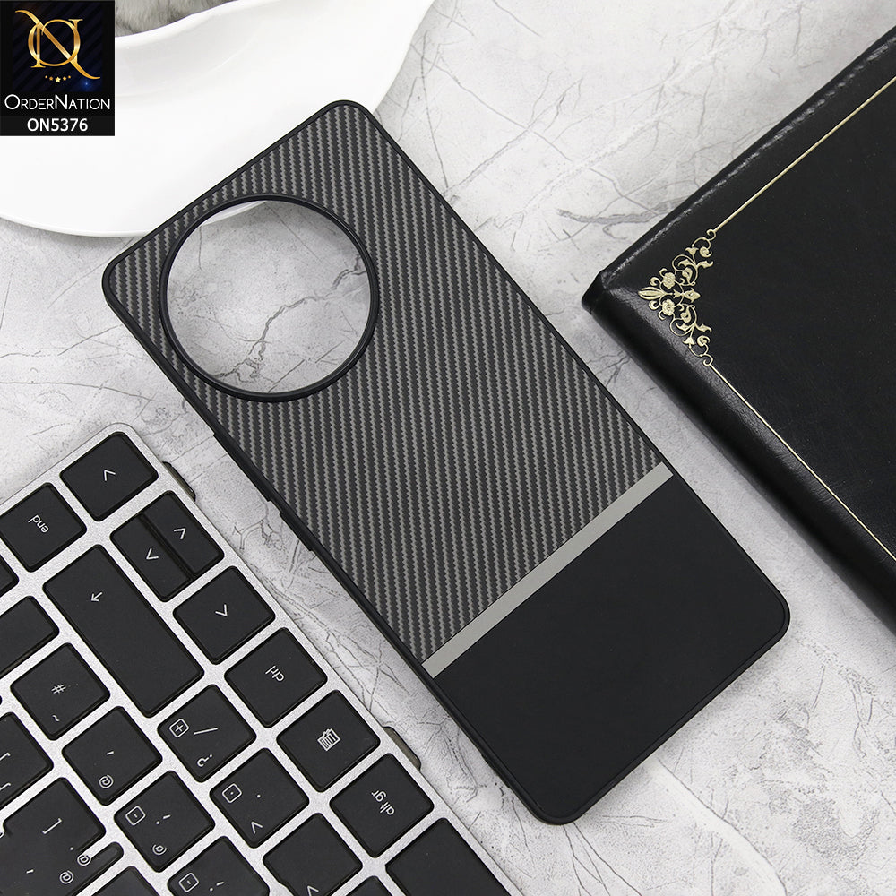 Vivo V30e Cover - Gray - Carbon Fiber Hard Slim Protective Back Cover