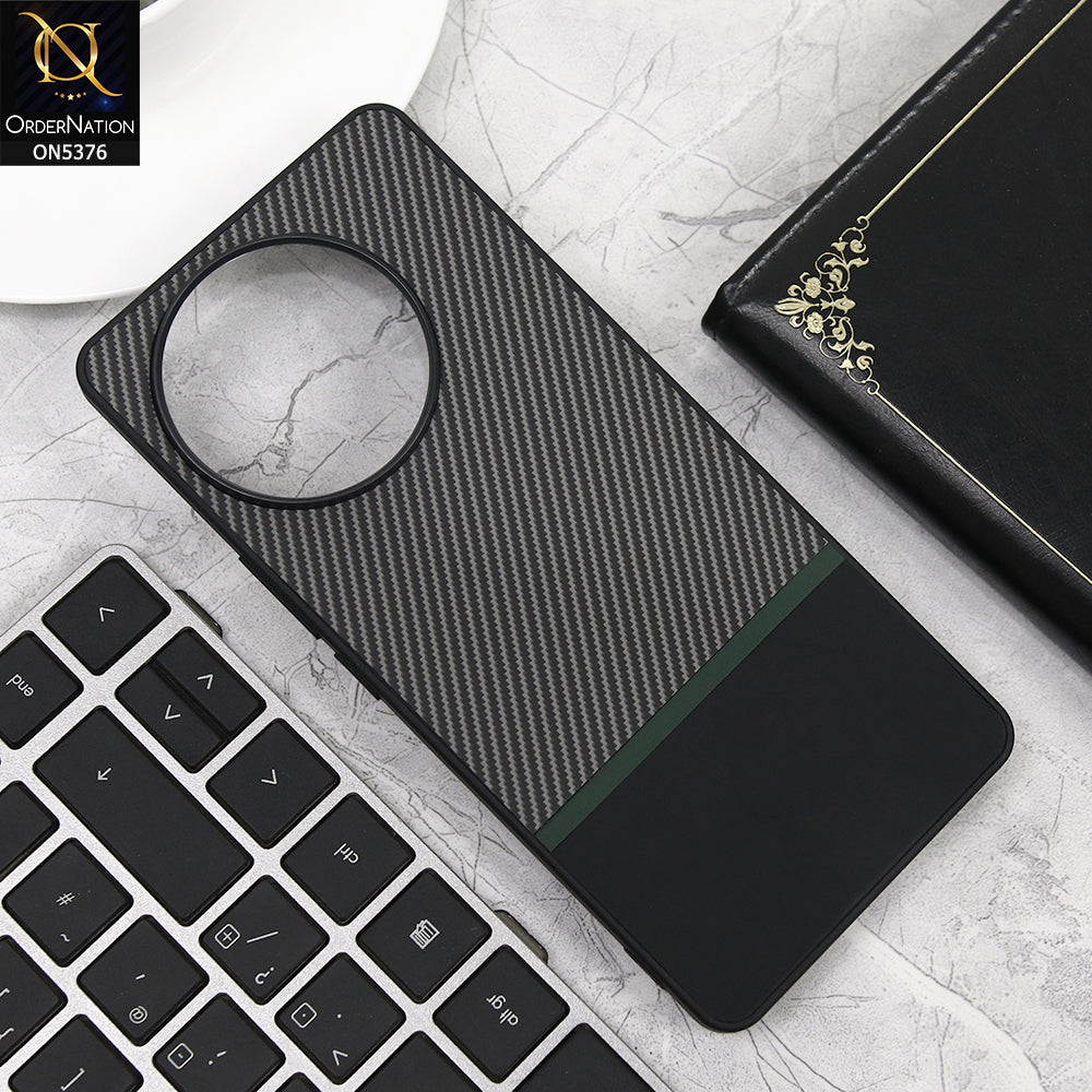 Vivo V30e Cover - Green - Carbon Fiber Hard Slim Protective Back Cover