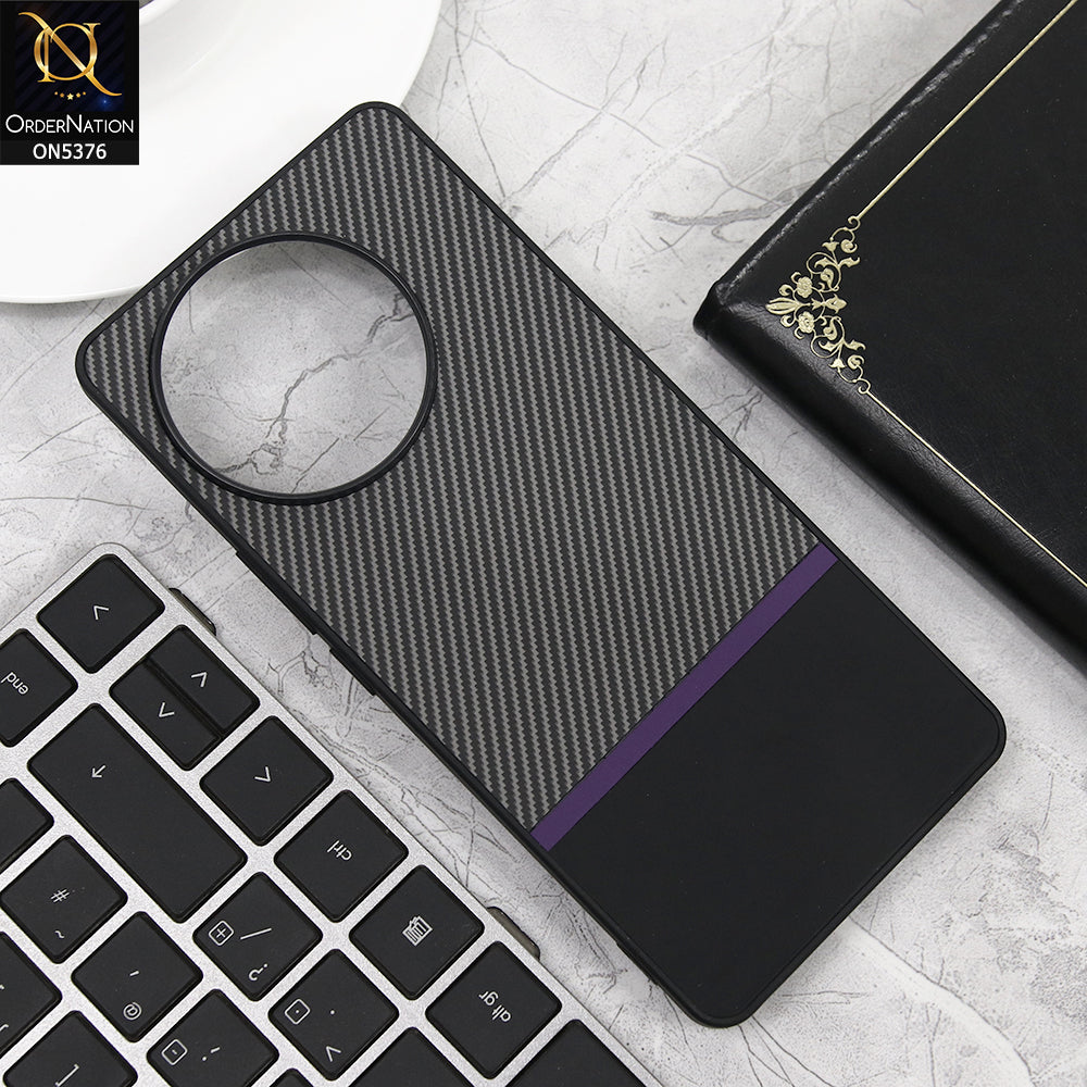 Vivo V30e Cover - Purple - Carbon Fiber Hard Slim Protective Back Cover