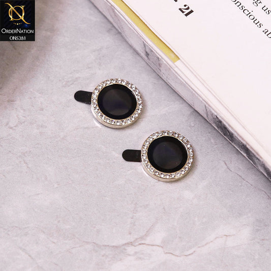 Samsung Galaxy A06 Camera Protector - Golden - Rhinestones Diamond Inlaid Camera Lens Rings Protector