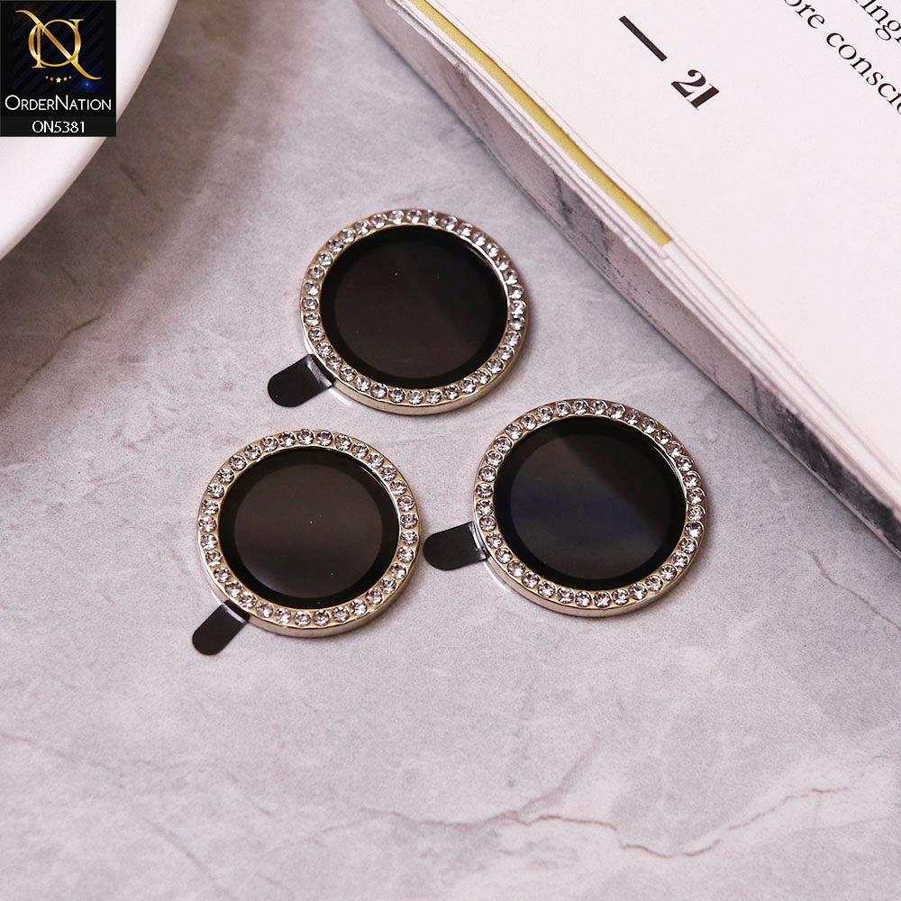 Tecno Spark Go 2024 Camera Protector - Golden - Rhinestones Diamond Inlaid Camera Lens Rings Protector