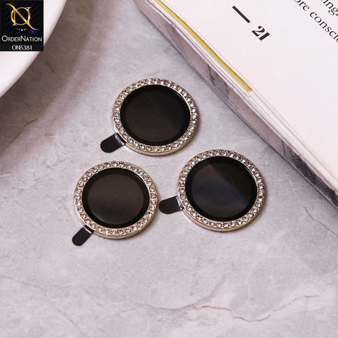 Tecno Spark Go 2024 Camera Protector - Golden - Rhinestones Diamond Inlaid Camera Lens Rings Protector