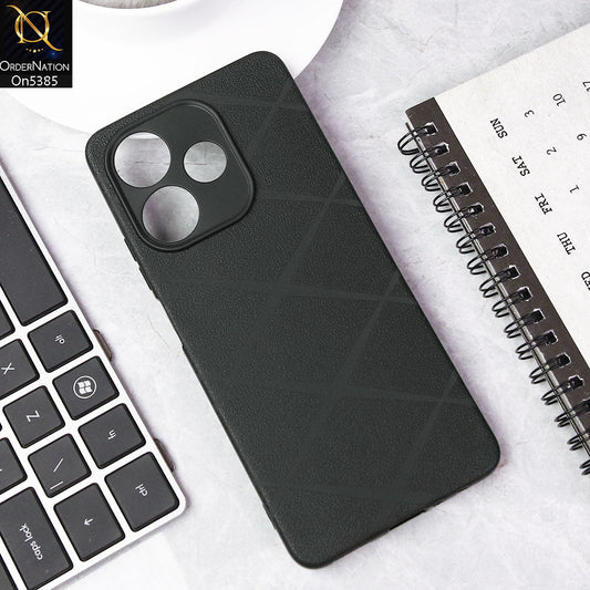 Oppo A5 Pro 5G Cover - Black -  Leather Texture Soft Case With Camera Protection