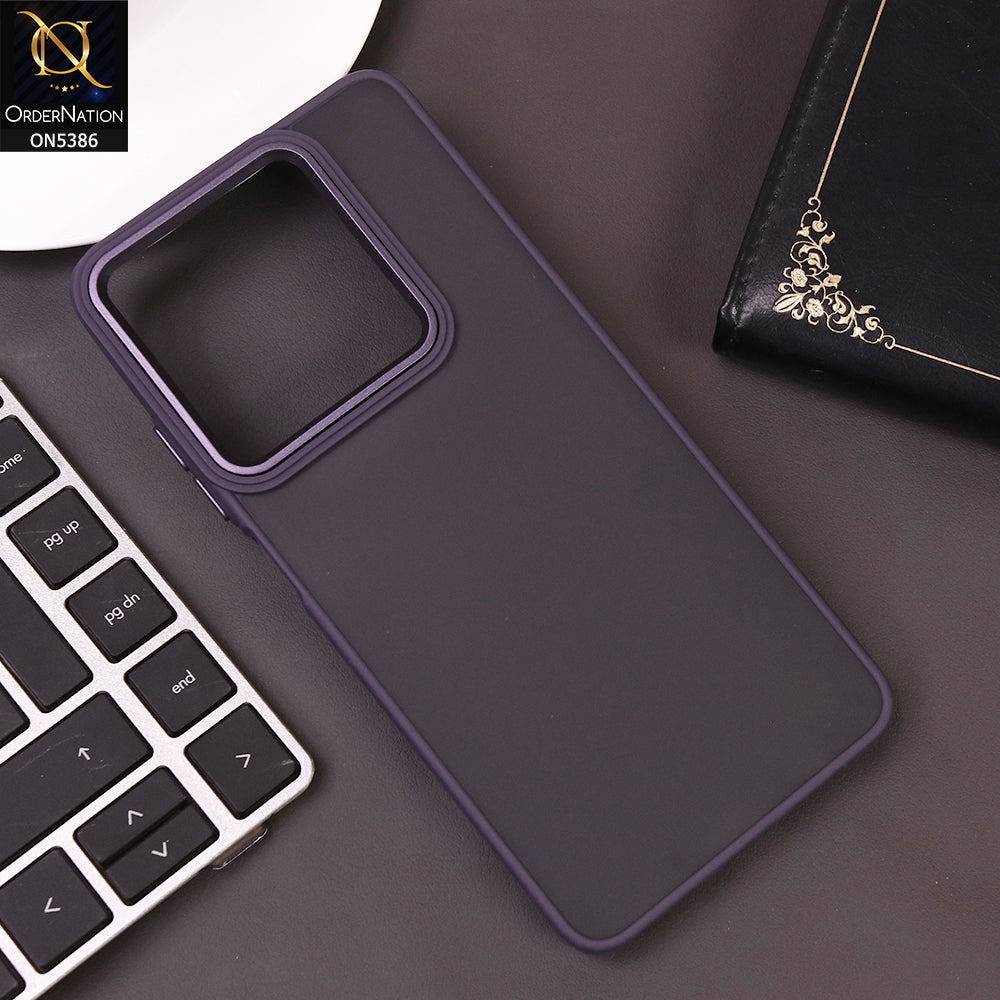 Oppo A3 4G Cover - Purple -  New Color Translucent Matte Shockproof Soft Borders Case