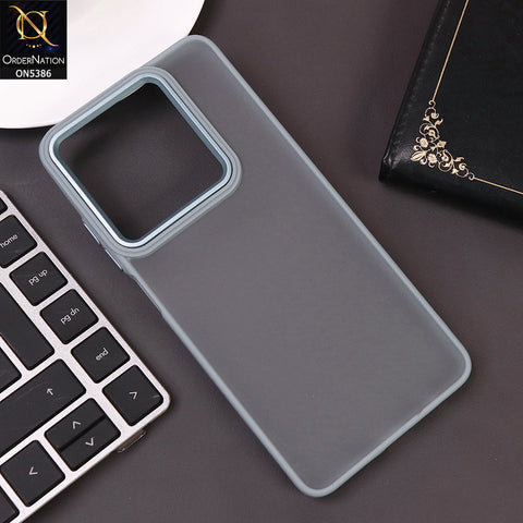 Oppo A3x 5G Cover - Sierra Blue -  New Color Translucent Matte Shockproof Soft Borders Case