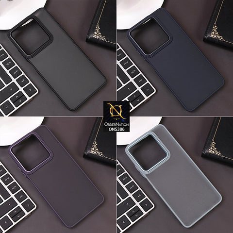 Tecno Pop 9 Cover - Black -  New Color Translucent Matte Shockproof Soft Borders Case