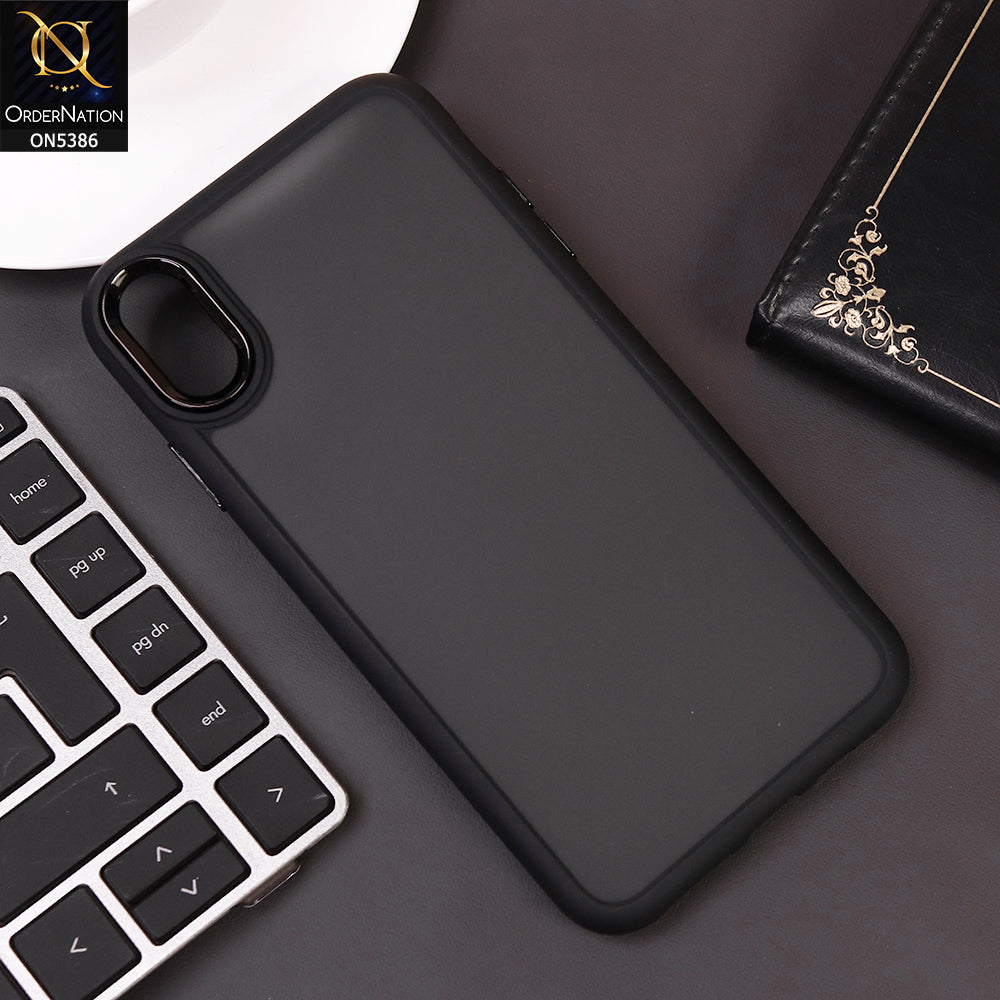 iPhone XS Max Cover - Black -  New Color Translucent Matte Shockproof Soft Borders Case