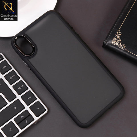 iPhone XS Max Cover - Black -  New Color Translucent Matte Shockproof Soft Borders Case