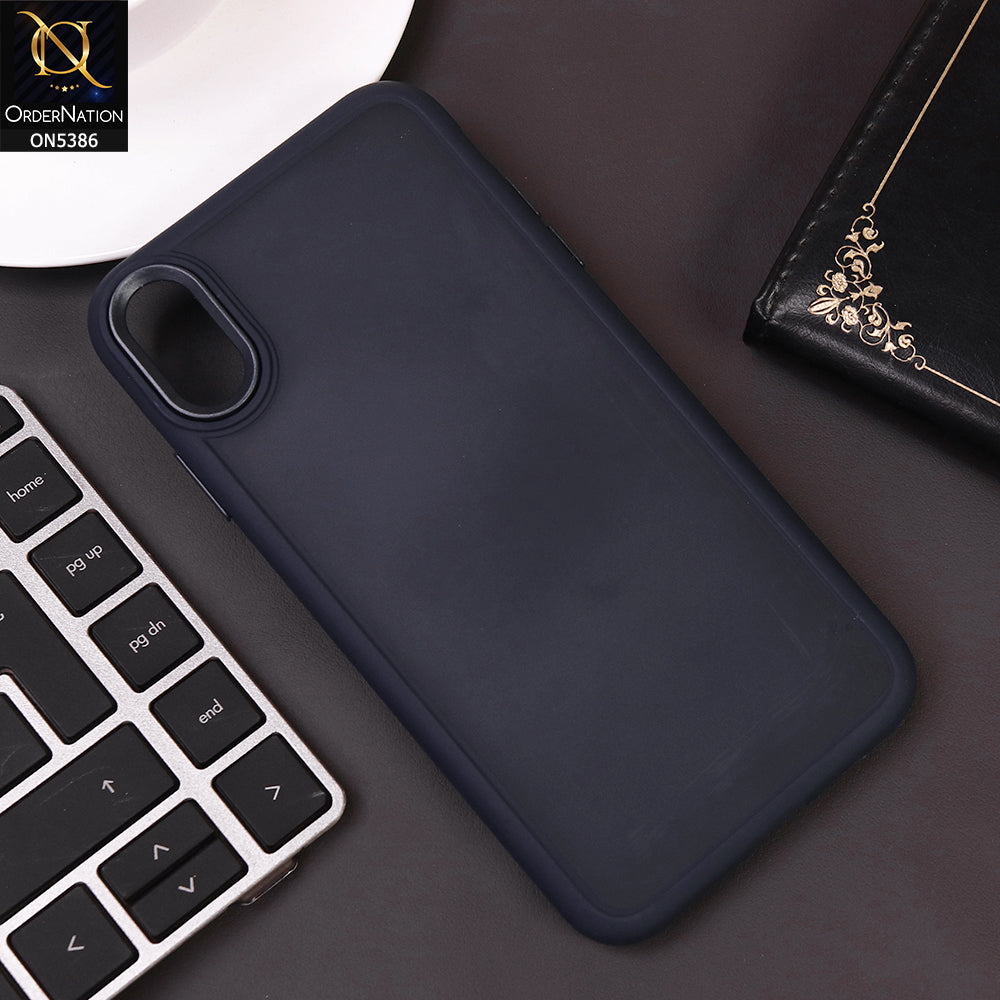 iPhone XS Max Cover - Blue -  New Color Translucent Matte Shockproof Soft Borders Case