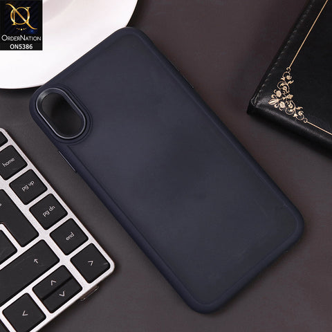 iPhone XS Max Cover - Blue -  New Color Translucent Matte Shockproof Soft Borders Case