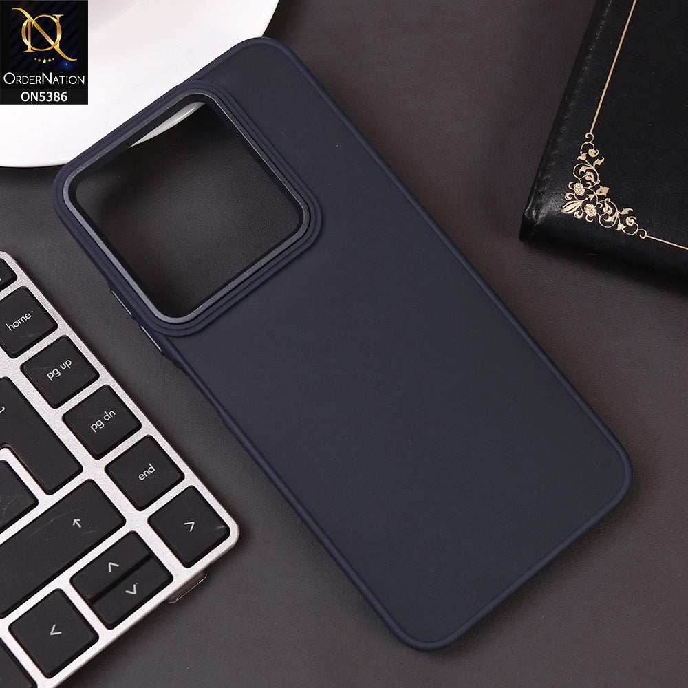 Tecno Pop 9 Cover - Blue -  New Color Translucent Matte Shockproof Soft Borders Case