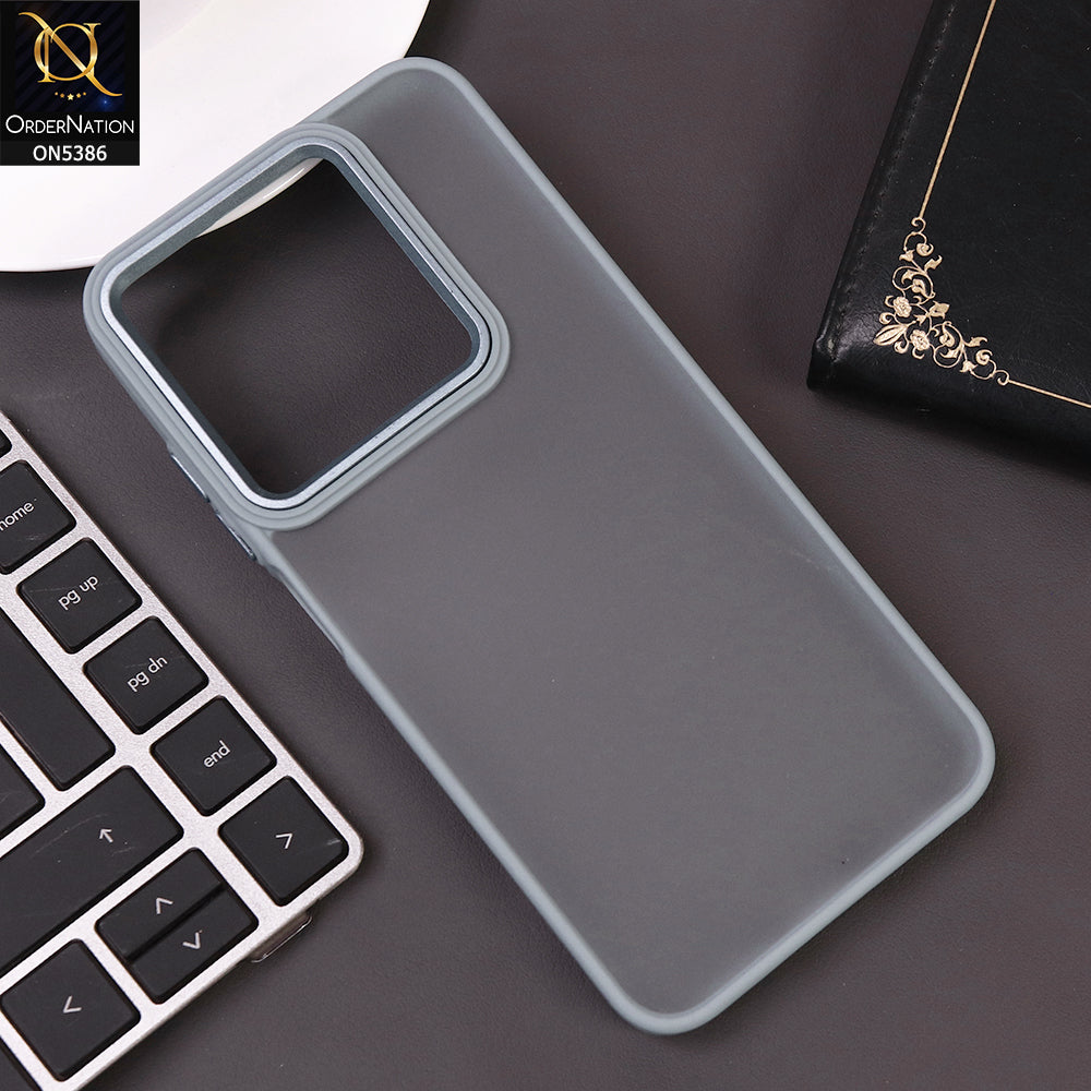 Tecno Pop 9 Cover - Sierra Blue -  New Color Translucent Matte Shockproof Soft Borders Case