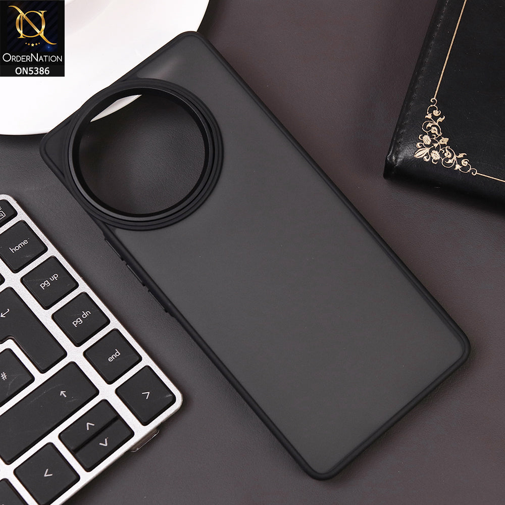 Vivo V30e Cover - Black -  New Color Translucent Matte Shockproof Soft Borders Case