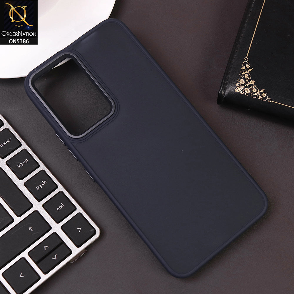 Vivo Y03t Cover - Blue -  New Color Translucent Matte Shockproof Soft Borders Case