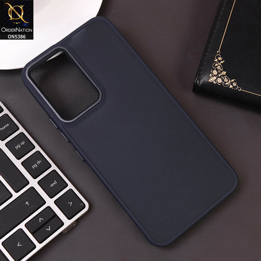 Vivo Y03t Cover - Blue -  New Color Translucent Matte Shockproof Soft Borders Case
