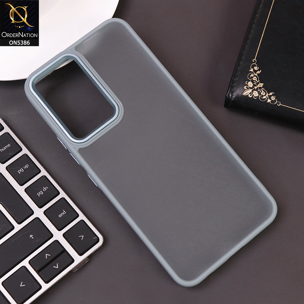Vivo Y03t Cover - Sierra Blue -  New Color Translucent Matte Shockproof Soft Borders Case