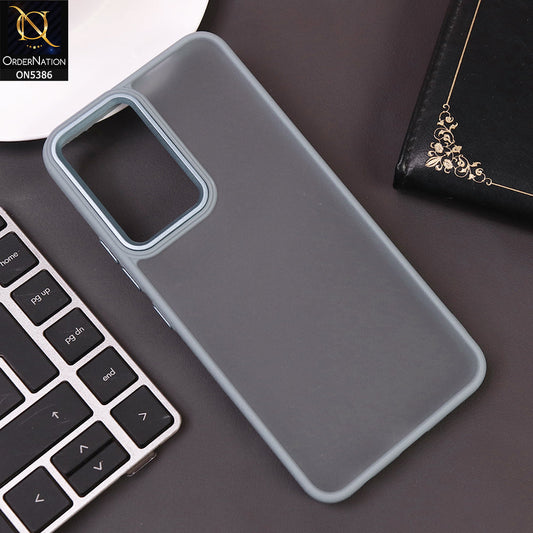 Vivo Y03t Cover - Sierra Blue -  New Color Translucent Matte Shockproof Soft Borders Case