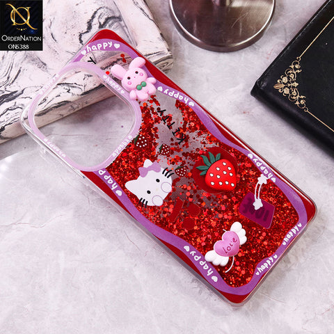 Oppo A3 4G Cover - Design1 - Cute 3D Cartoon (Moving Glitters) Transparent Soft Case