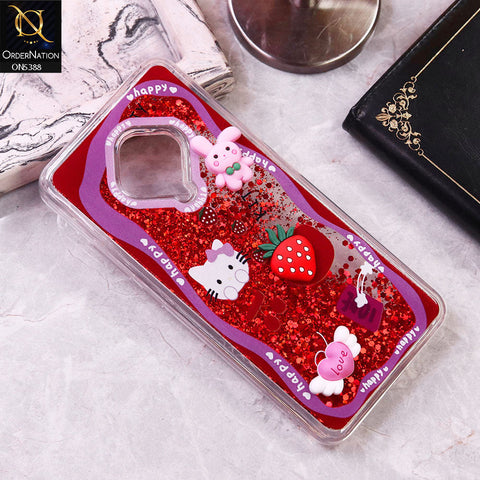 Vivo Y51 (2020 September) Cover - Design1 - Cute 3D Cartoon (Moving Glitters) Transparent Soft Case