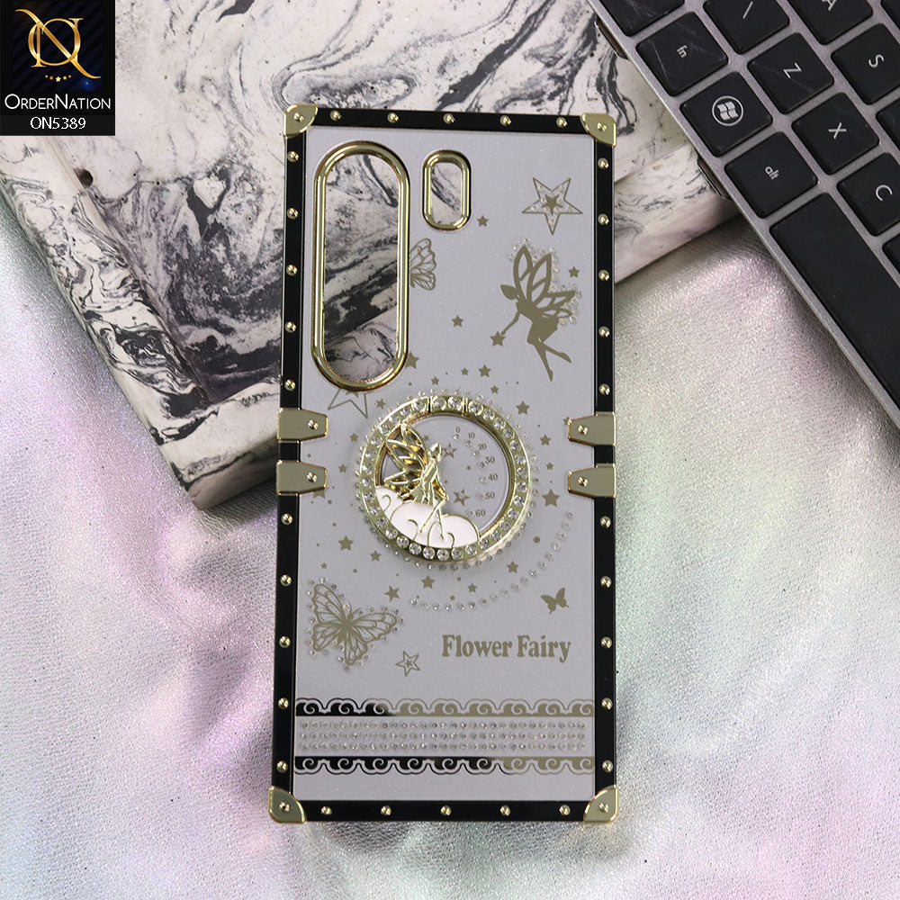 Tecno Camon 40 Pro Cover - Gray - Trendy Flower Fairy Stylish Soft Square Trunk Case