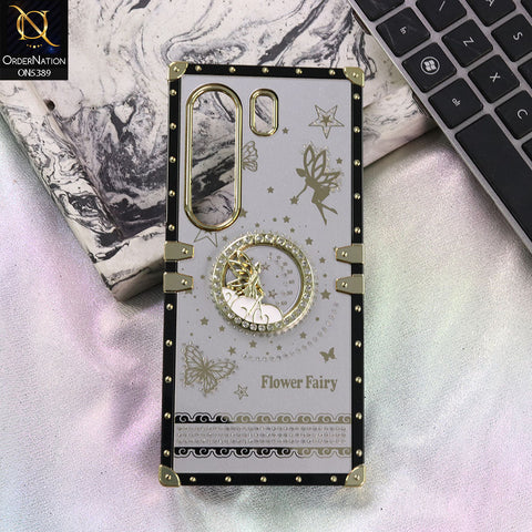 Tecno Camon 40 Pro Cover - Gray - Trendy Flower Fairy Stylish Soft Square Trunk Case