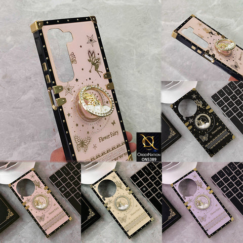 Vivo Y20 Cover - Black - Trendy Flower Fairy Stylish Soft Square Trunk Case