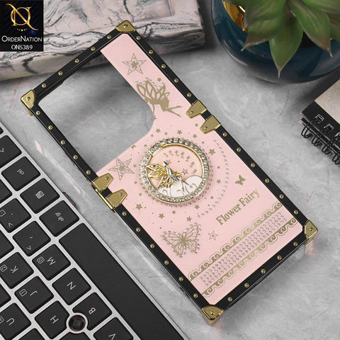 Infinix Hot 40 Pro Cover - Pink - Trendy Flower Fairy Stylish Soft Square Trunk Case