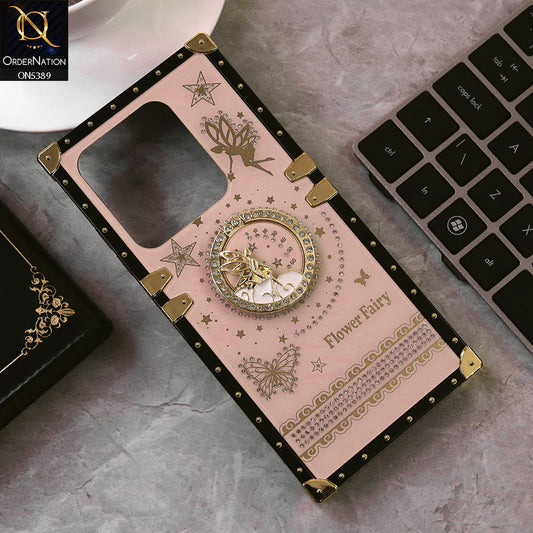 Infinix Smart 9 Cover - Pink - Trendy Flower Fairy Stylish Soft Square Trunk Case
