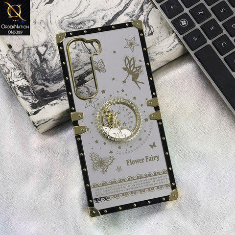 Infinix Hot 60 Pro Cover - Gray - Trendy Flower Fairy Stylish Soft Square Trunk Case