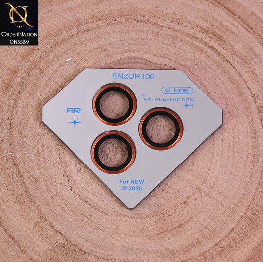 iPhone 17 Pro Max Camera Protector - Orange - Kuzoom Preimium Quality Camera Lens Protector