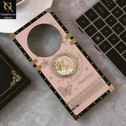 Xiaomi Redmi A4 Cover - Pink - Trendy Flower Fairy Stylish Soft Square Trunk Case