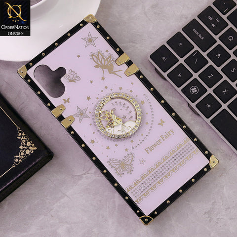 Samsung Galaxy A05 Cover - Purple - Trendy Flower Fairy Stylish Soft Square Trunk Case